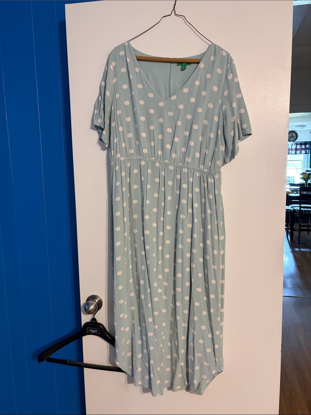 Dip Light Blue Polka Dot Dress